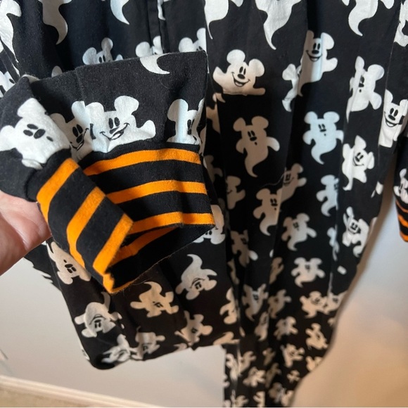 Disney Mickey Mouse Ghost Halloween Bodysuit Pajama Adult Hoodie One Piece XL - Picture 7 of 8